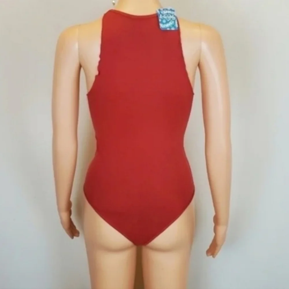 Intimately Free People brick red Sleeveless bodysuit